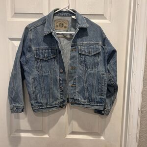 Arizona Jean Company Denim Jacket Trucker Cowboy Medium Distressed Vintage‎ 90s